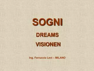 sogni dreams visionen