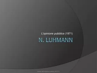 l opinione pubblica 1971