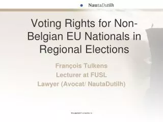 Voting Rights for Non-Belgian EU Nationals in Regional Elections