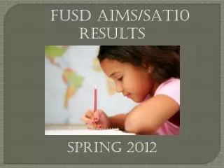 FUSD AIMS/SAT10 Results