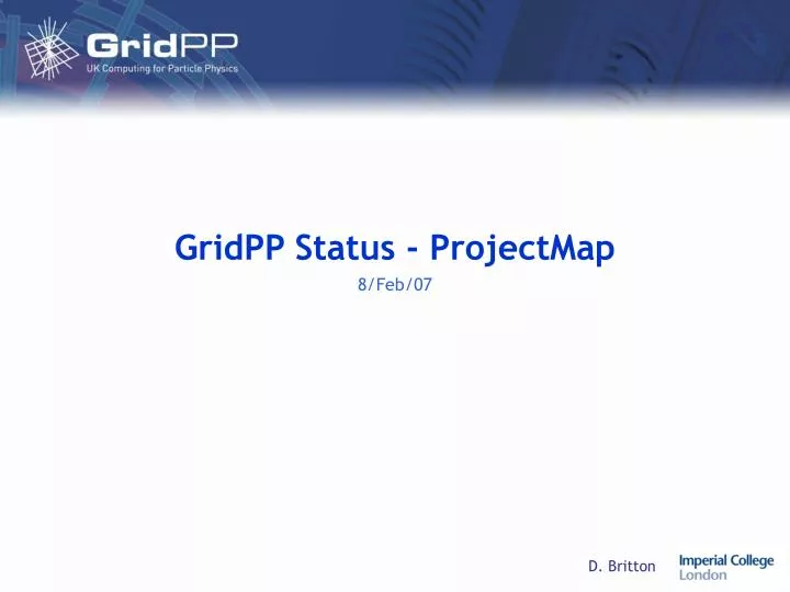 gridpp status projectmap