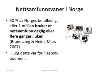 nettsamfunnsvaner i norge