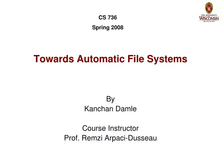 towards automatic file systems