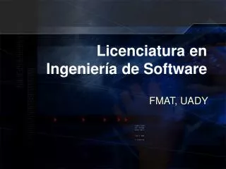 licenciatura en ingenier a de software
