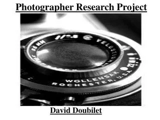 Photographer Research Project