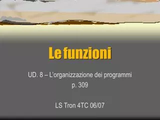 le funzioni