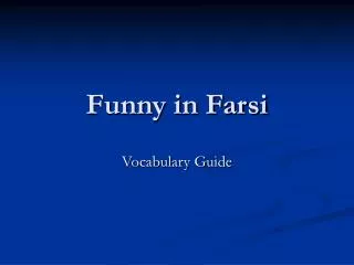 Funny in Farsi