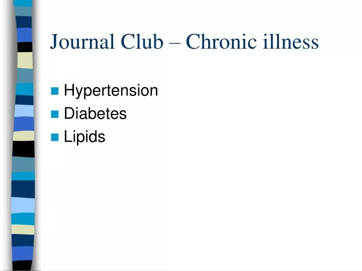 journal club chronic illness