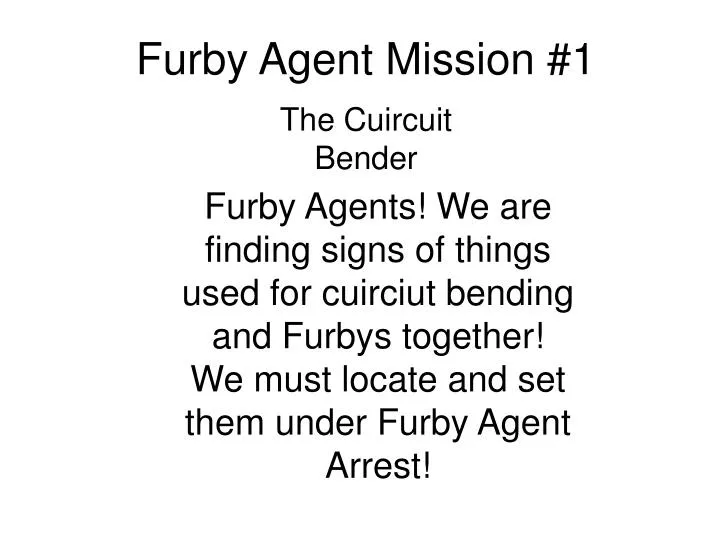 furby agent mission 1