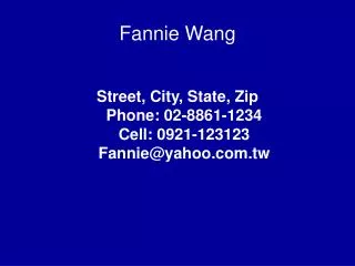 Fannie Wang