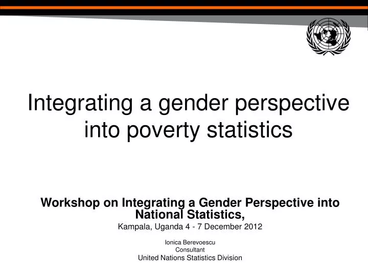integrating a gender perspective into poverty statistics