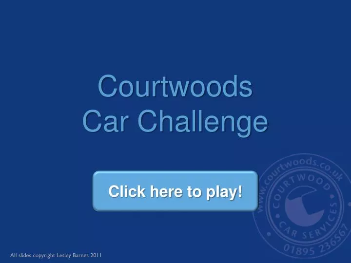 courtwoods car challenge