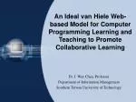 Enhancing Collaborative Learning in Computer Programming through the Modified Van Hiele Model - slide 1