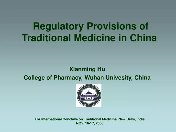 regulatory provisions of traditional medicine in china