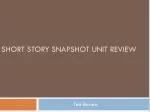 Short Story snapshot unit review