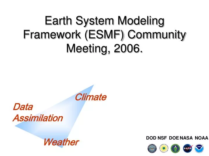 earth system modeling framework esmf community meeting 2006