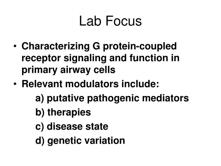 lab focus