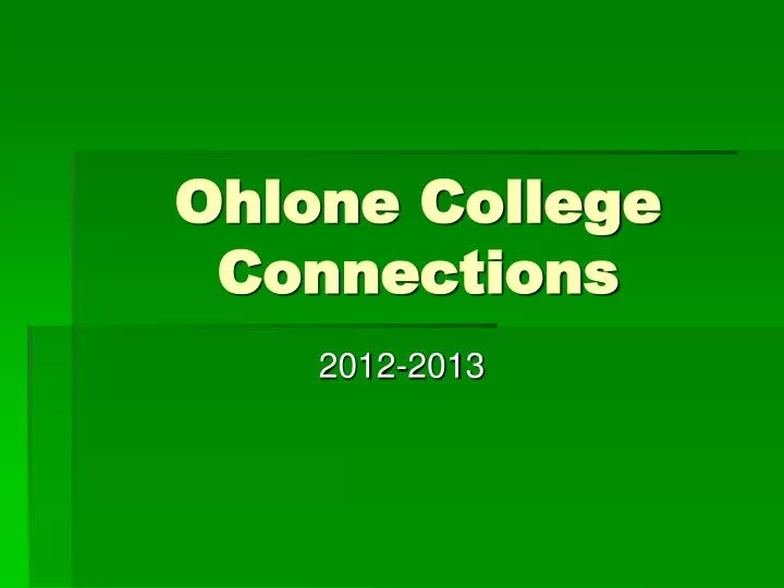 ohlone college connections