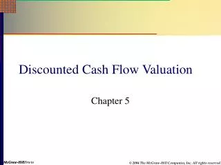 Discounted Cash Flow Valuation
