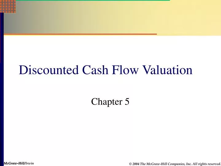 discounted cash flow valuation