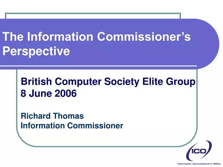 the information commissioner s perspective