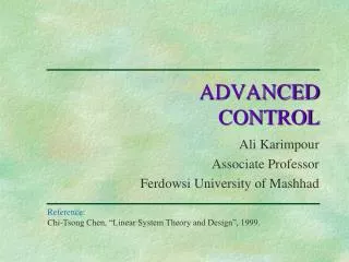 advanced control