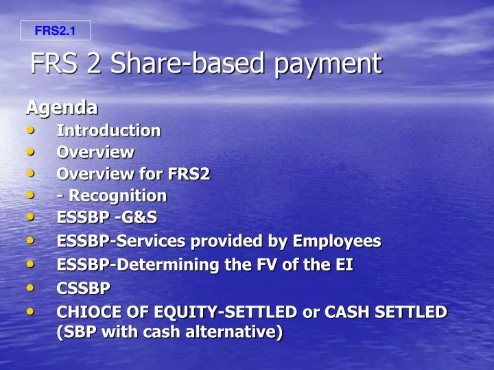 frs 2 share based payment