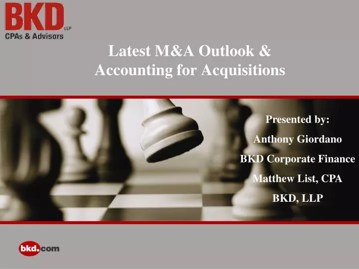 latest m a outlook accounting for acquisitions