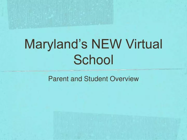 maryland s new virtual school