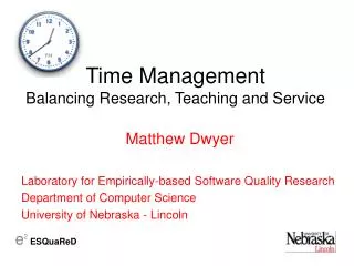 Time Management Balancing Research, Teaching and Service
