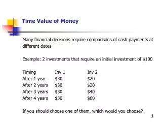 Time Value of Money