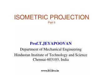 ISOMETRIC PROJECTION Part II