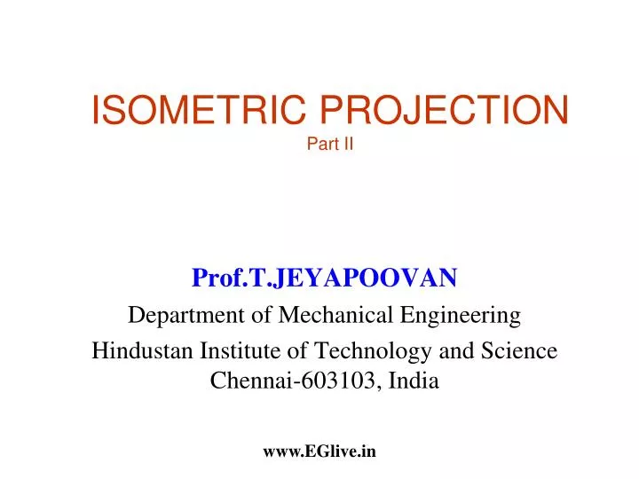isometric projection part ii