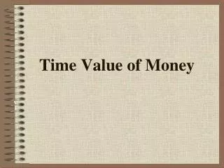 Time Value of Money