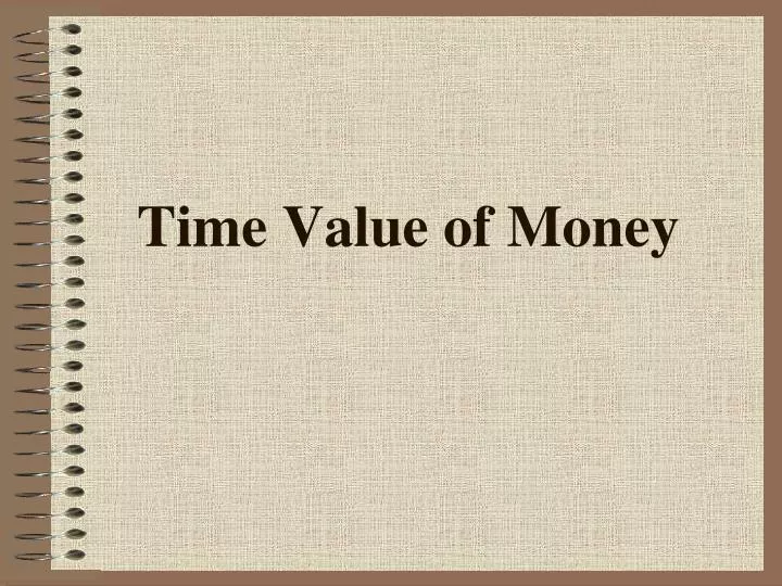 time value of money