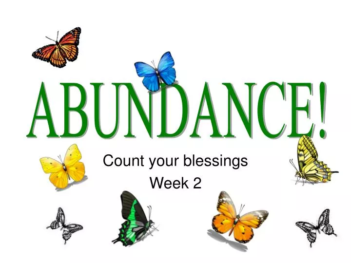 count your blessings week 2