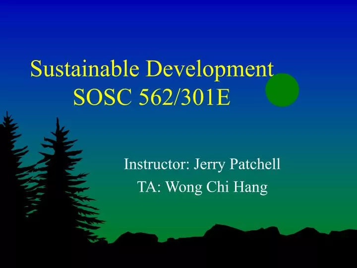 sustainable development sosc 562 301e