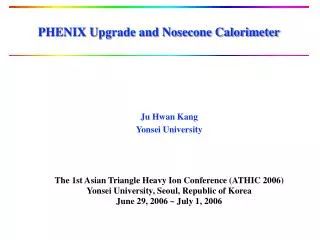 PHENIX Upgrade and Nosecone Calorimeter
