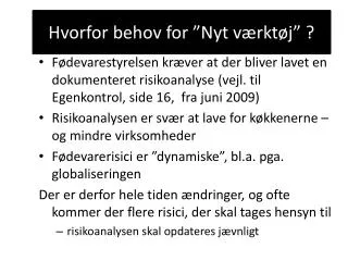 hvorfor behov for nyt v rkt j