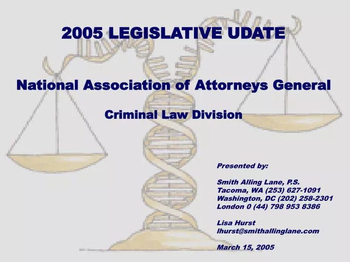 2005 legislative udate national association of attorneys general criminal law division