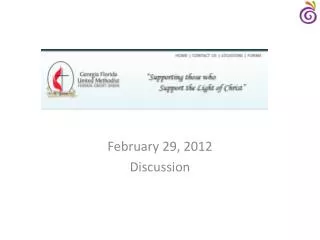 February 29, 2012 Discussion