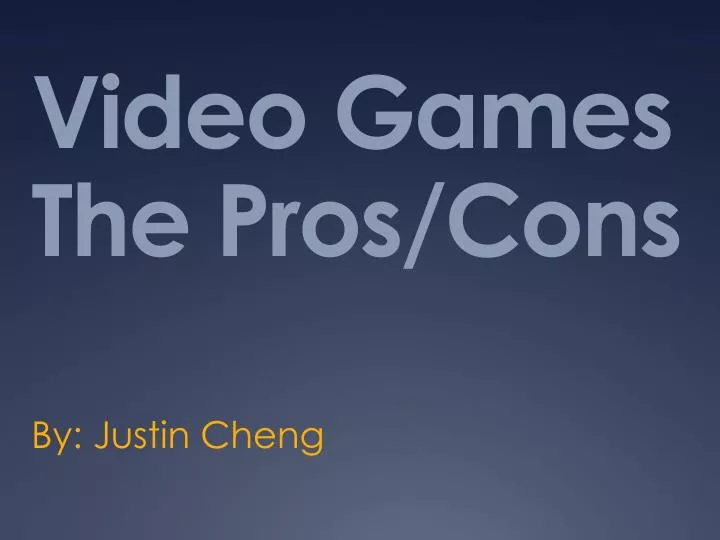 video games the pros cons