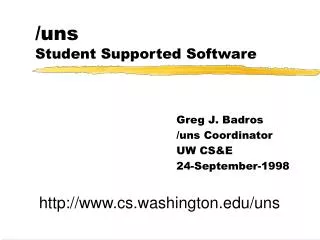 /uns Student Supported Software