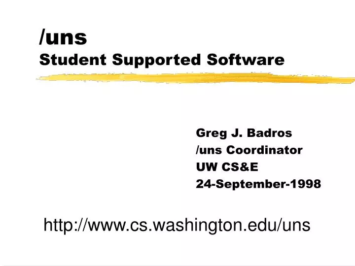 uns student supported software