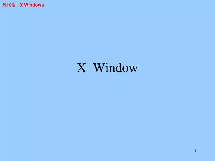 x window