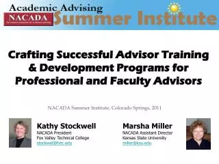 Crafting Successful Advisor Training &amp; Development Programs for Professional and Faculty Advisors