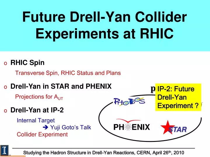 future drell yan collider experiments at rhic