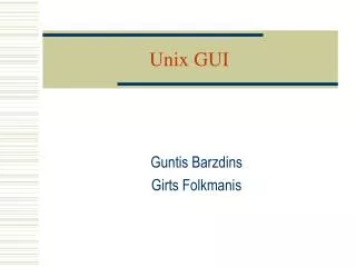 Unix GUI