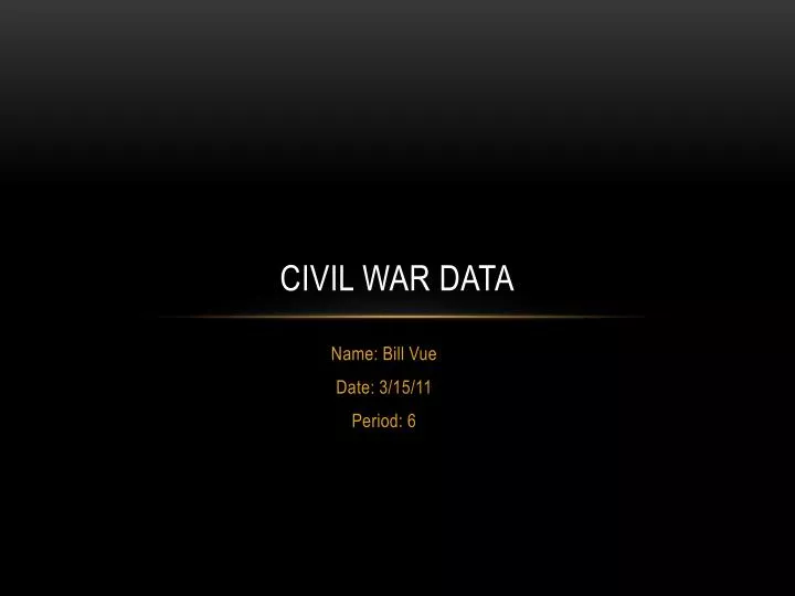 civil war data
