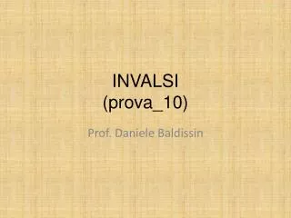 invalsi prova 10